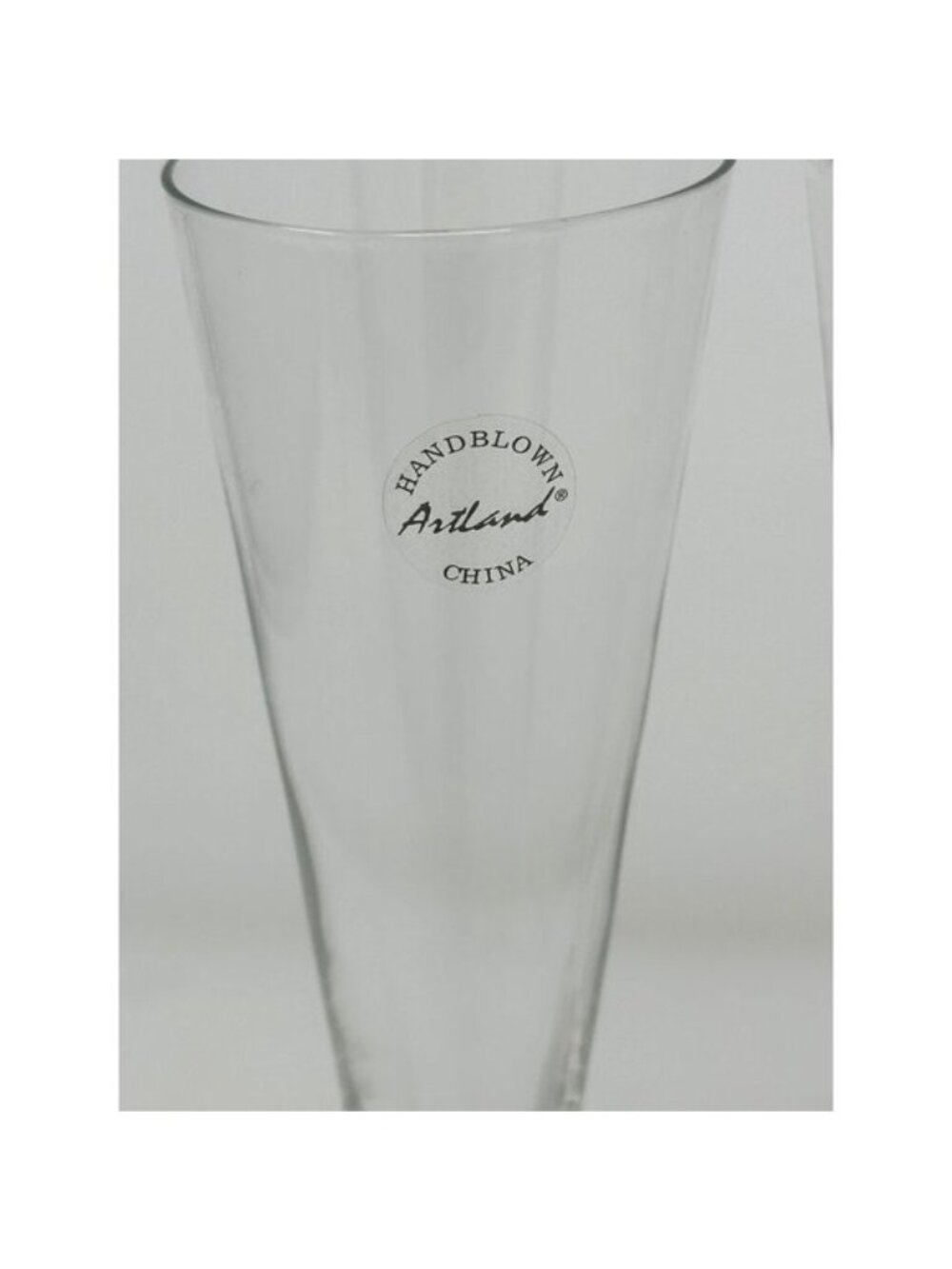 ARTLAND PRESCOTT Crystal Champagne Flutes Handblown Honeycomb GREEN Set of 2 - Picture 11 of 11